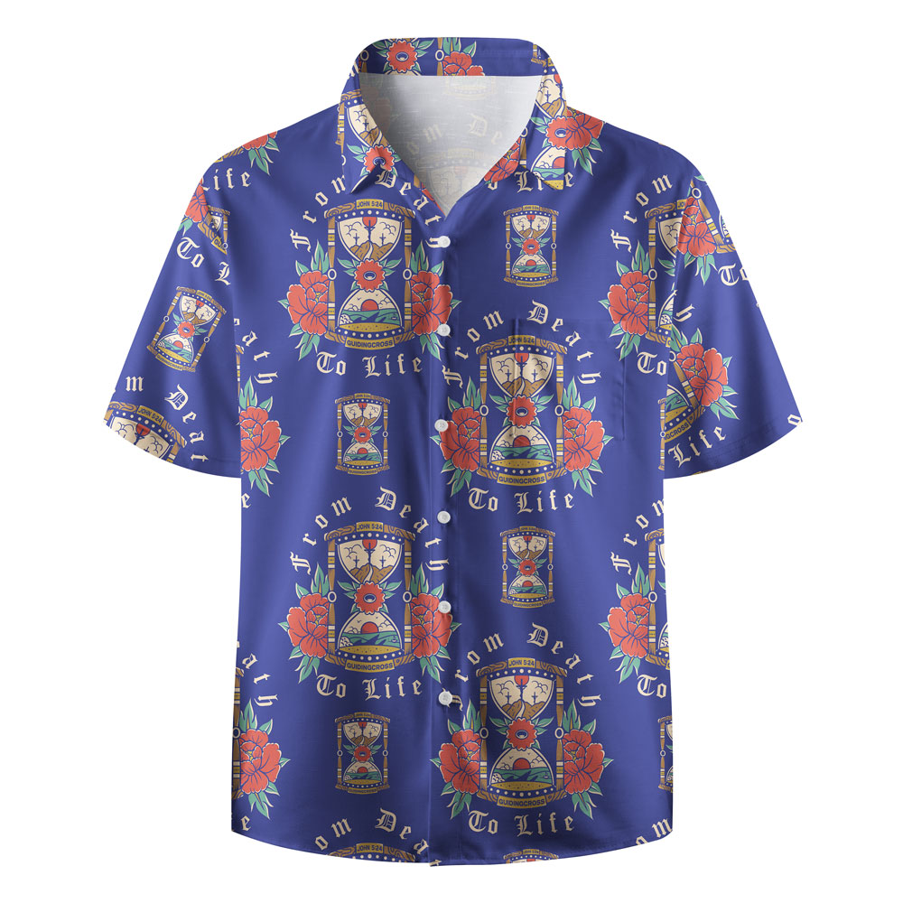 From Death To Life Blue Christian Hawaiian Shirt
