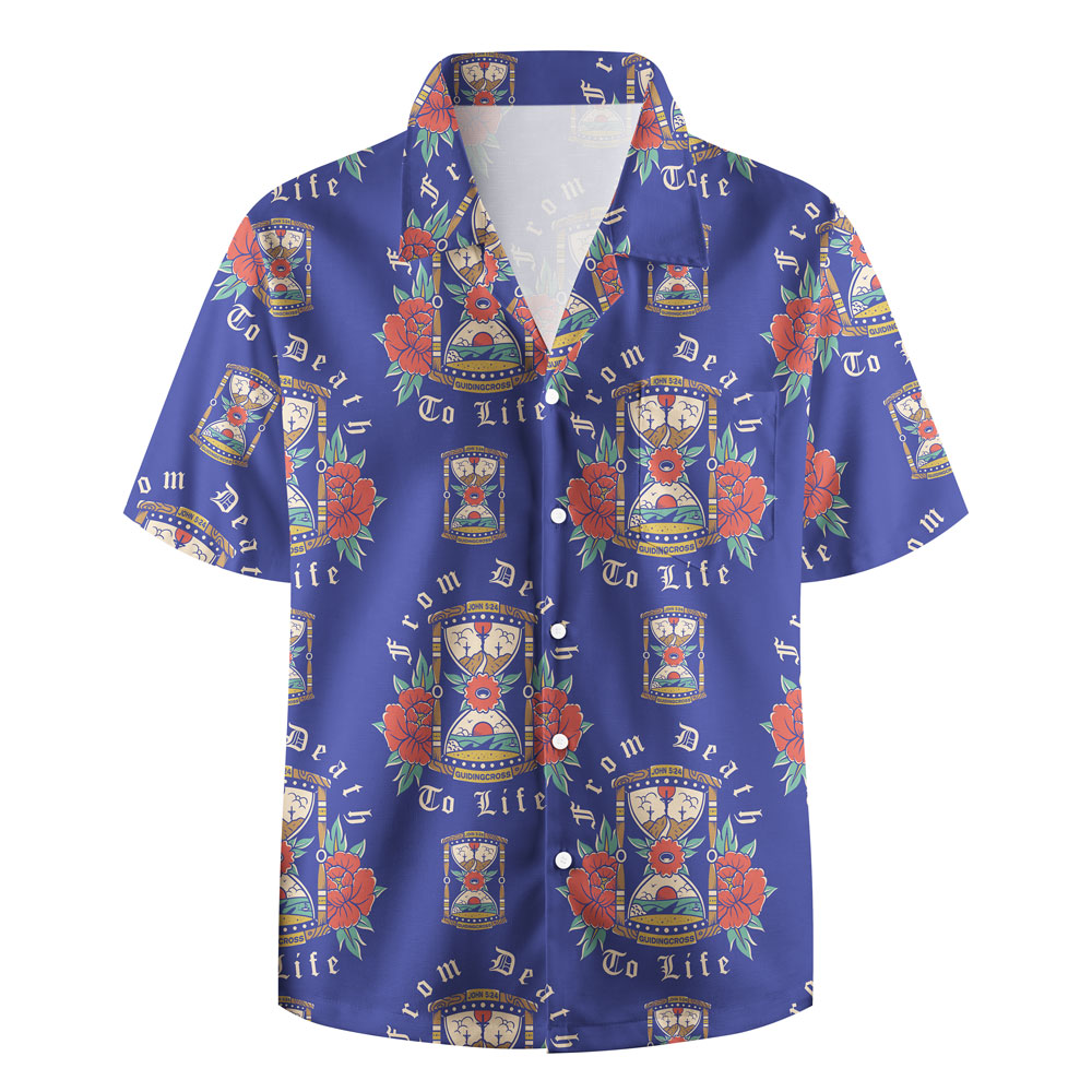 From Death To Life Blue Christian Hawaiian Shirt