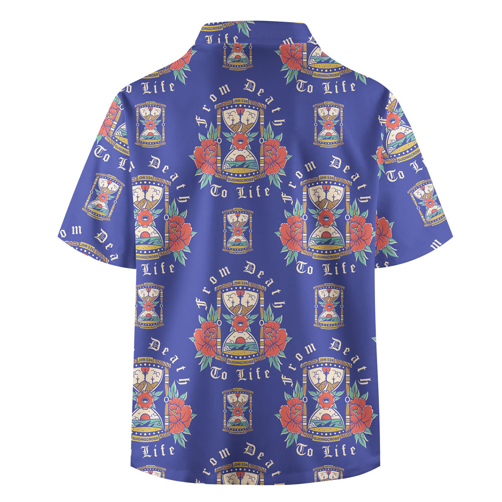 From Death To Life Blue Christian Hawaiian Shirt