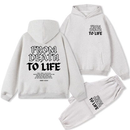 From Death To Life Christian Fleece Hoodie Set