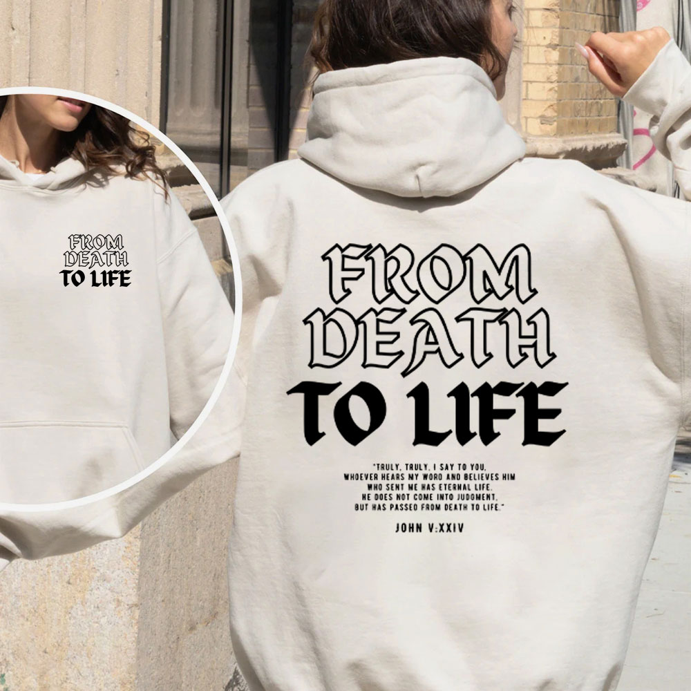 From Death To Life Christian Fleece Hoodie Set