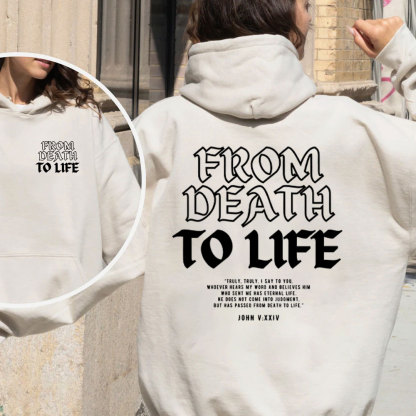 From Death To Life Christian Fleece Hoodie Set