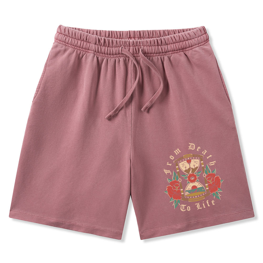 From Death To Life Christian Washed Shorts