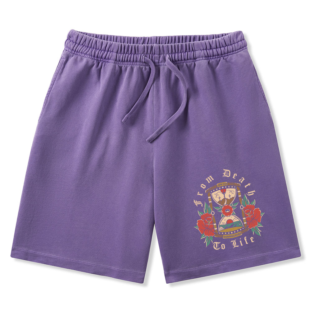 From Death To Life Christian Washed Shorts