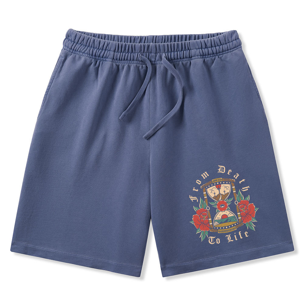 From Death To Life Christian Washed Shorts