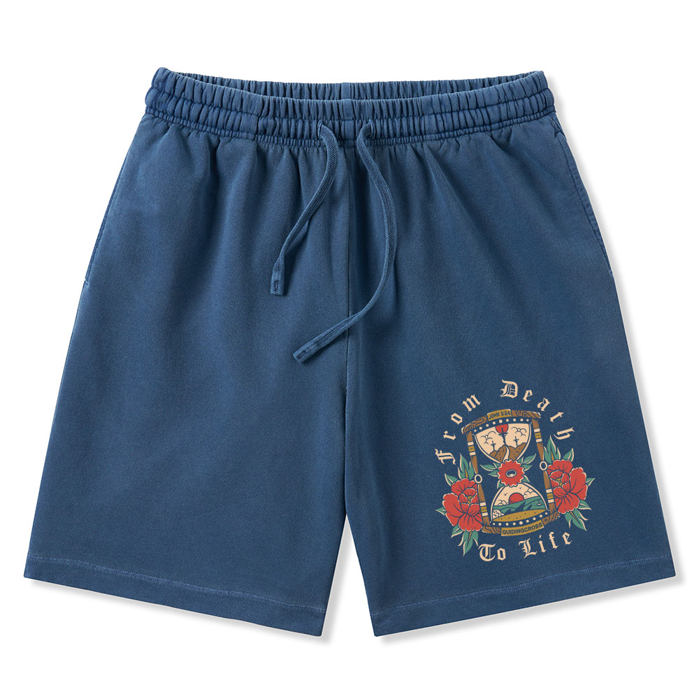 From Death To Life Christian Washed Shorts