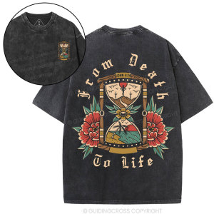 Image of From Death To Life Christian Washed T-Shirt