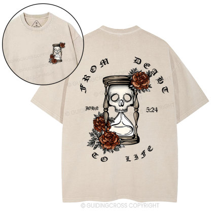 From Death To Life Christian Washed T-Shirt