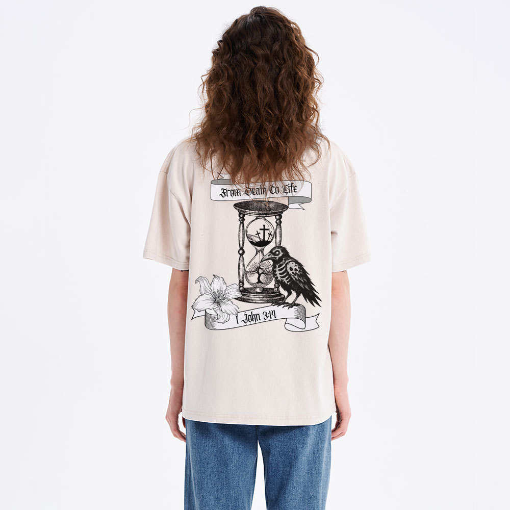 From Death To Life Christian Washed T-Shirt