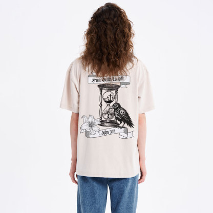 From Death To Life Christian Washed T-Shirt