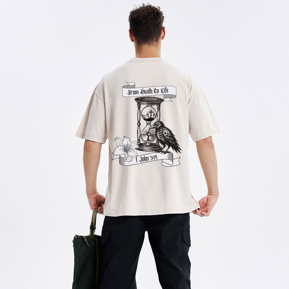 From Death To Life Christian Washed T-Shirt