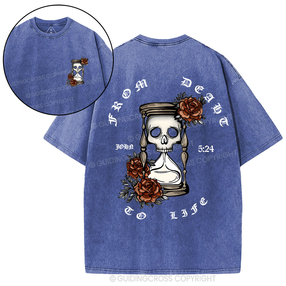 From Death To Life Christian Washed T-Shirt