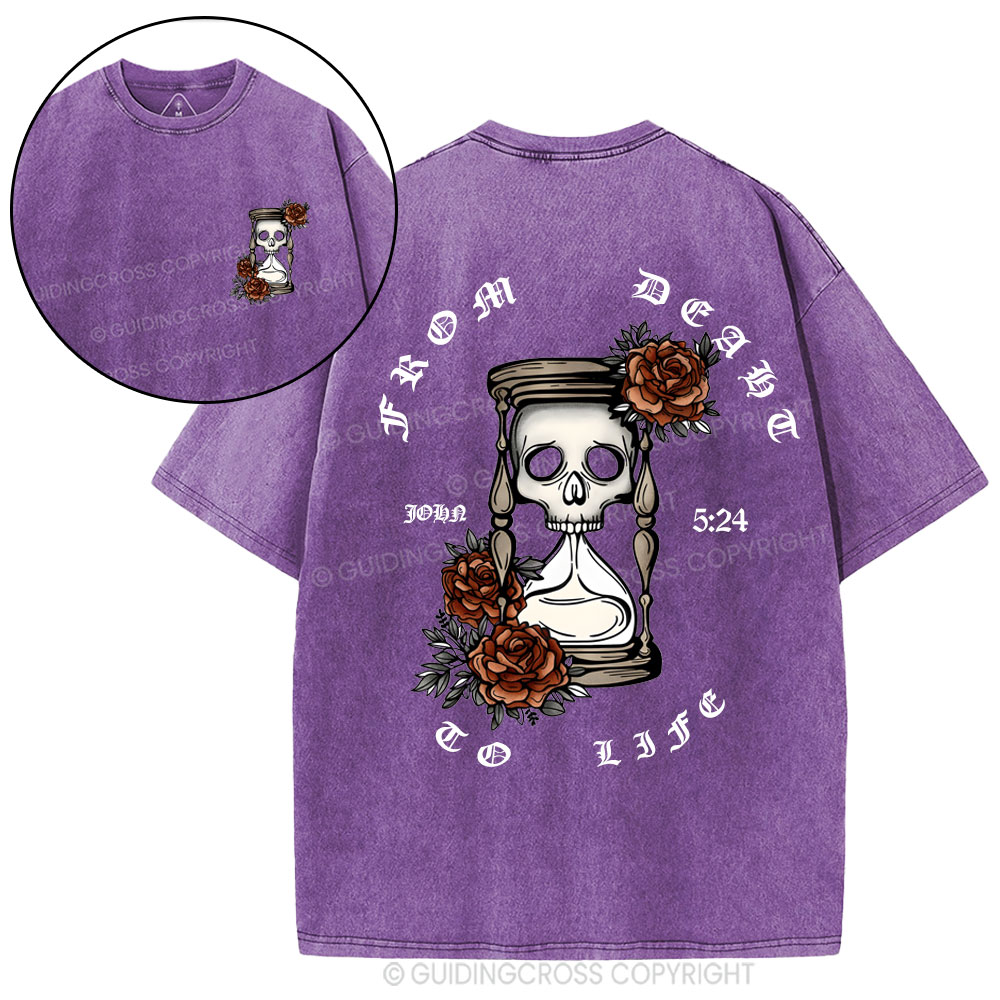 From Death To Life Christian Washed T-Shirt