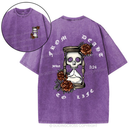 From Death To Life Christian Washed T-Shirt