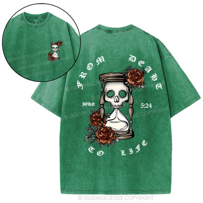 From Death To Life Christian Washed T-Shirt