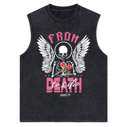 From Death To Life Christian Washed Tank Top