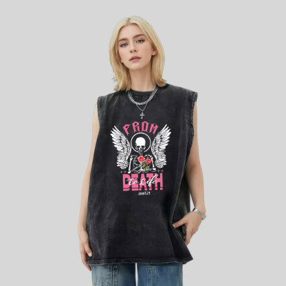 From Death To Life Christian Washed Tank Top