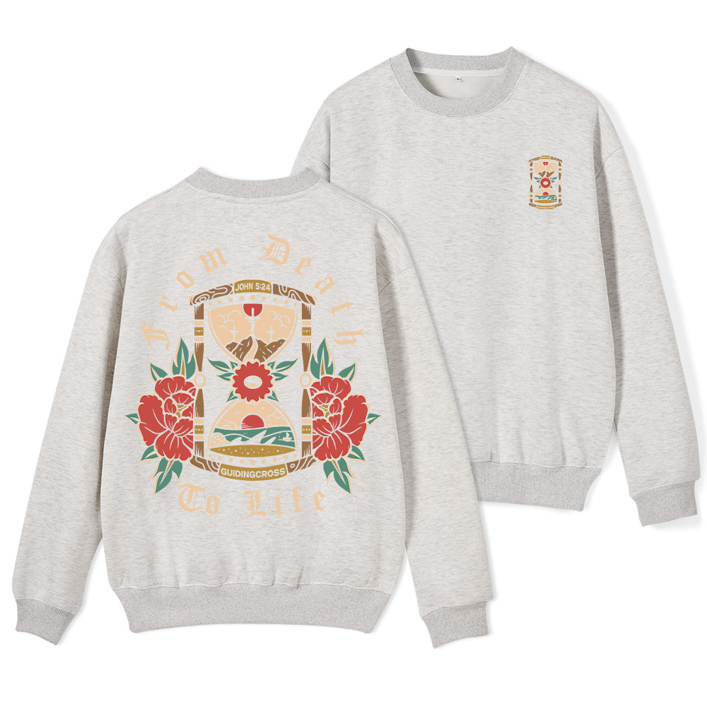 From Death To Life Fleece Sweatshirt Sale - GuidingCross