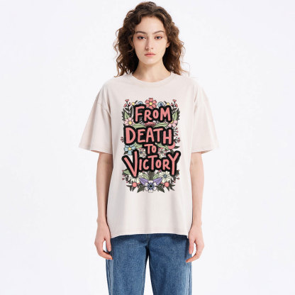 From Death To Victory Christian Washed T-Shirt