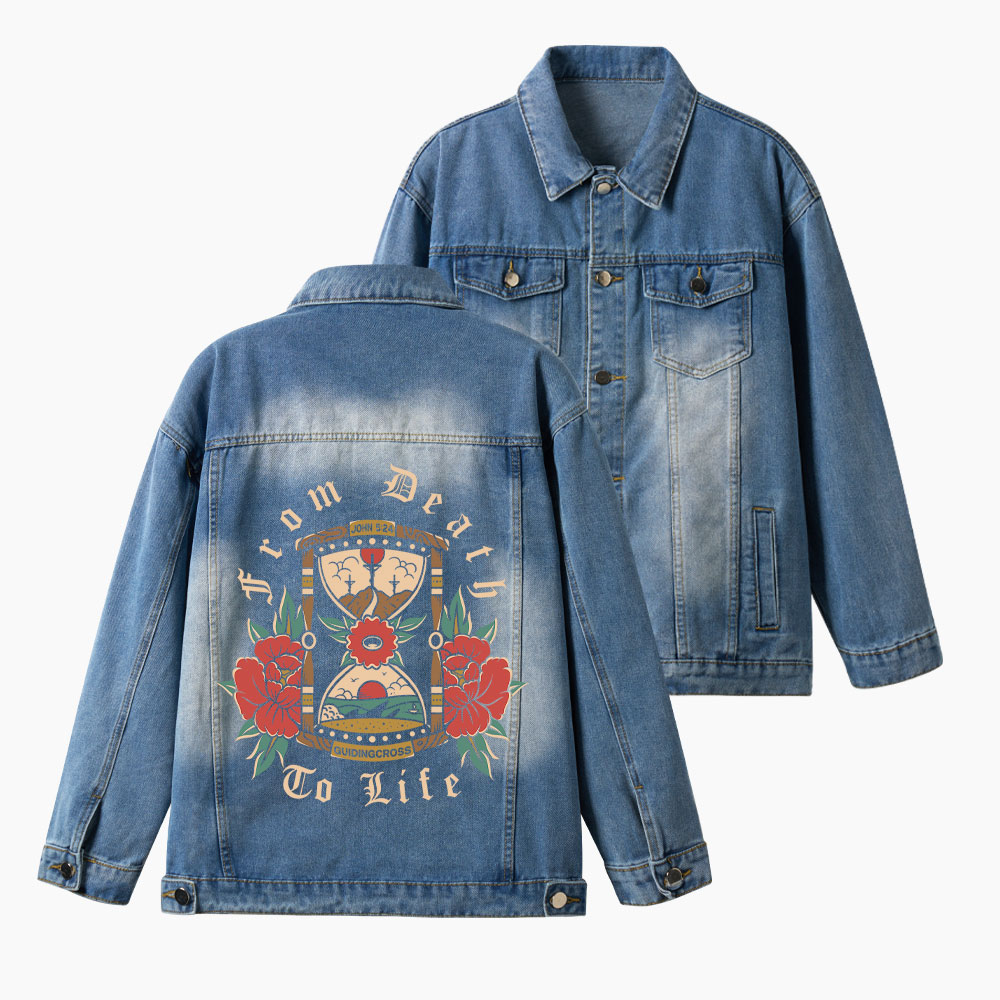 From Death To Life Christian Denim Jacket