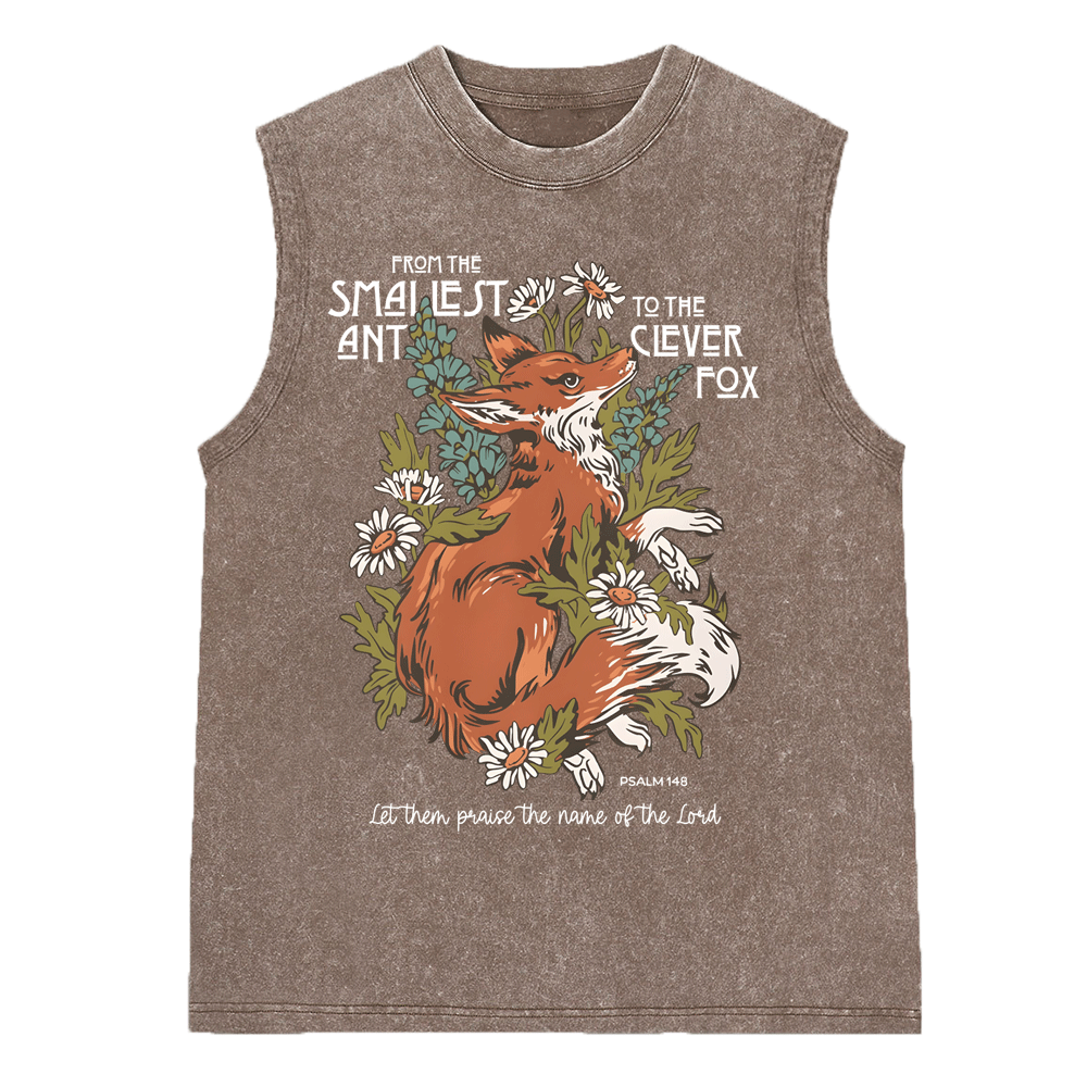 From The Smallest And To The Clever Fox Christian Washed sleeveless Tee