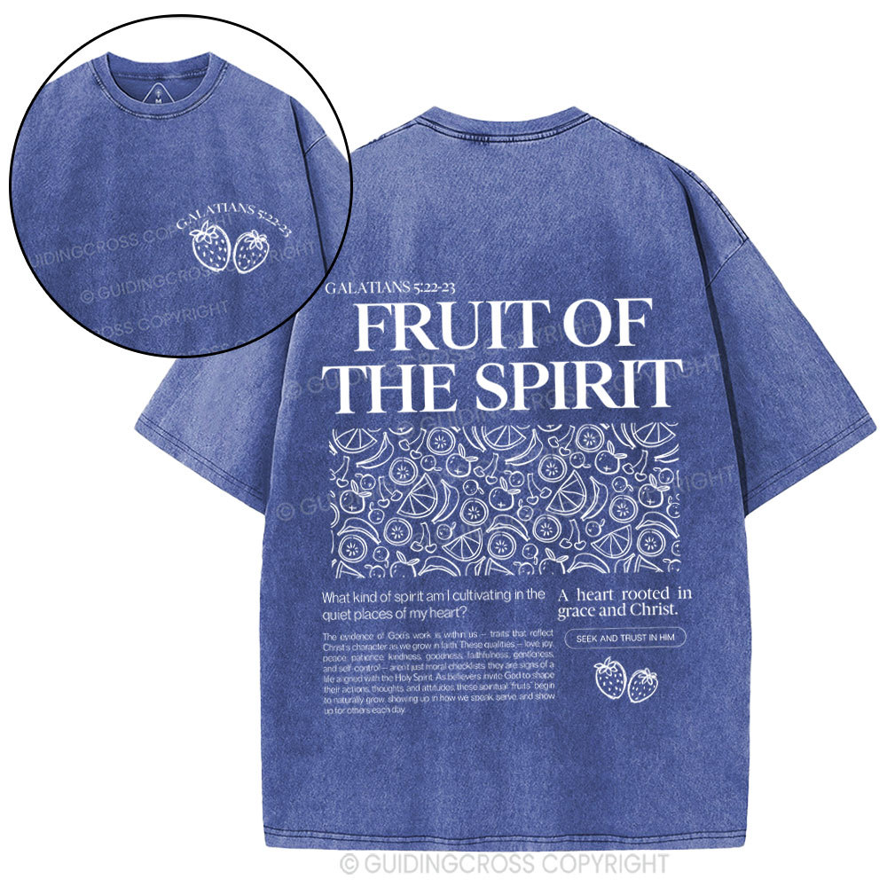 Fruit Of Spirit Christian Washed T-Shirt