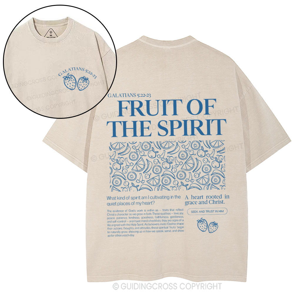 Fruit Of Spirit Christian Washed T-Shirt