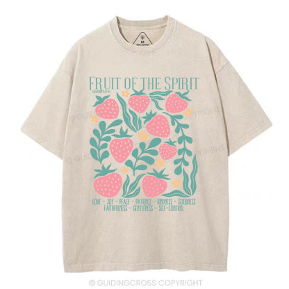 Fruit Of Spirit Christian Washed T-Shirt