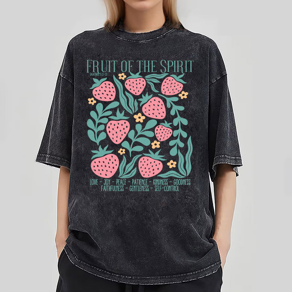 Fruit Of Spirit Christian Washed T-Shirt