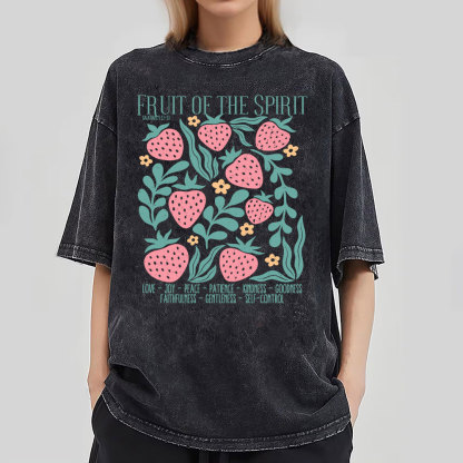 Fruit Of Spirit Christian Washed T-Shirt