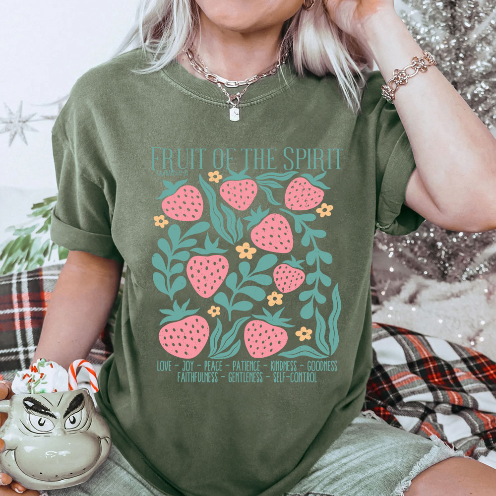 Fruit Of Spirit Christian Washed T-Shirt