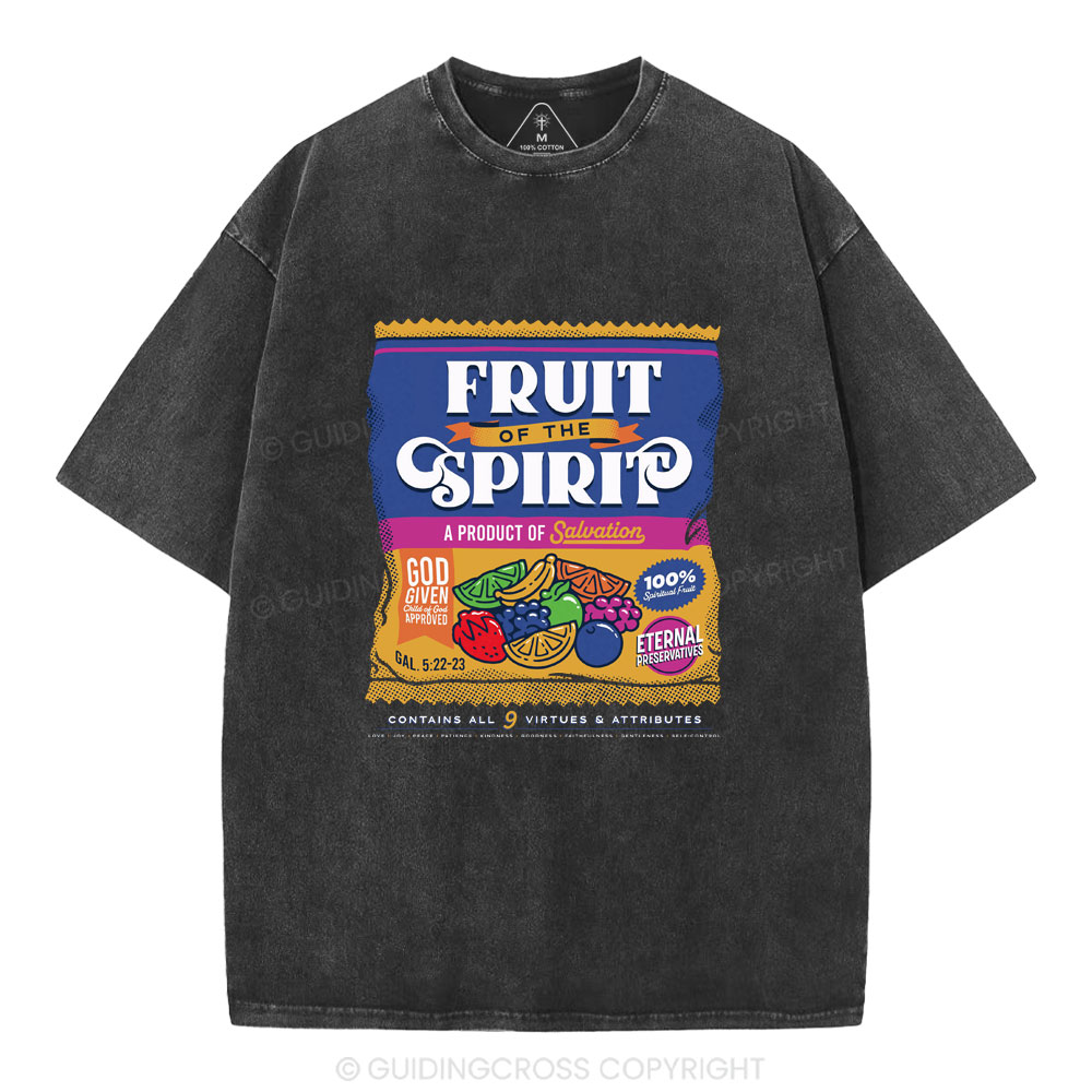 Fruit Of Spirit Christian Washed T-Shirt