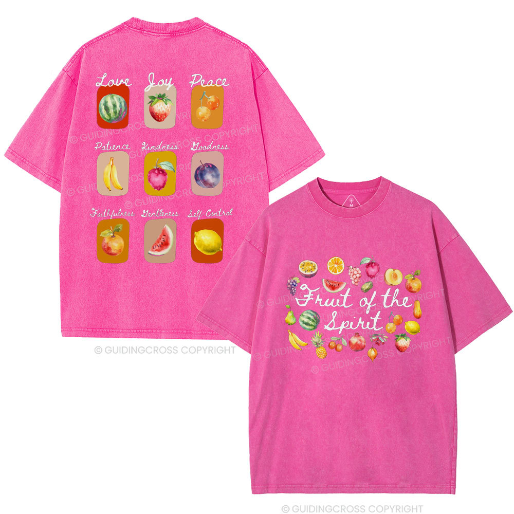 Fruit Of Spirit Christian Washed T-Shirt