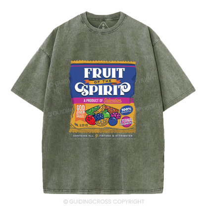 Fruit Of Spirit Christian Washed T-Shirt