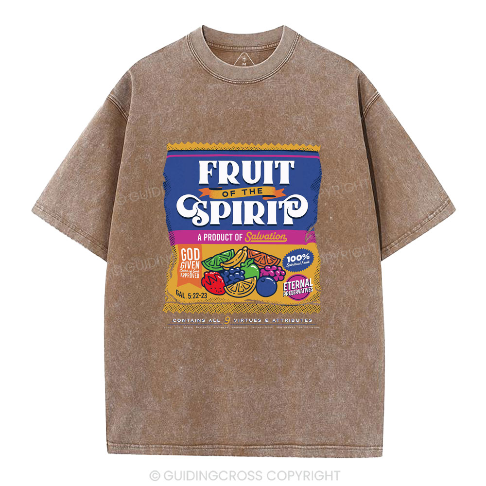 Fruit Of Spirit Christian Washed T-Shirt