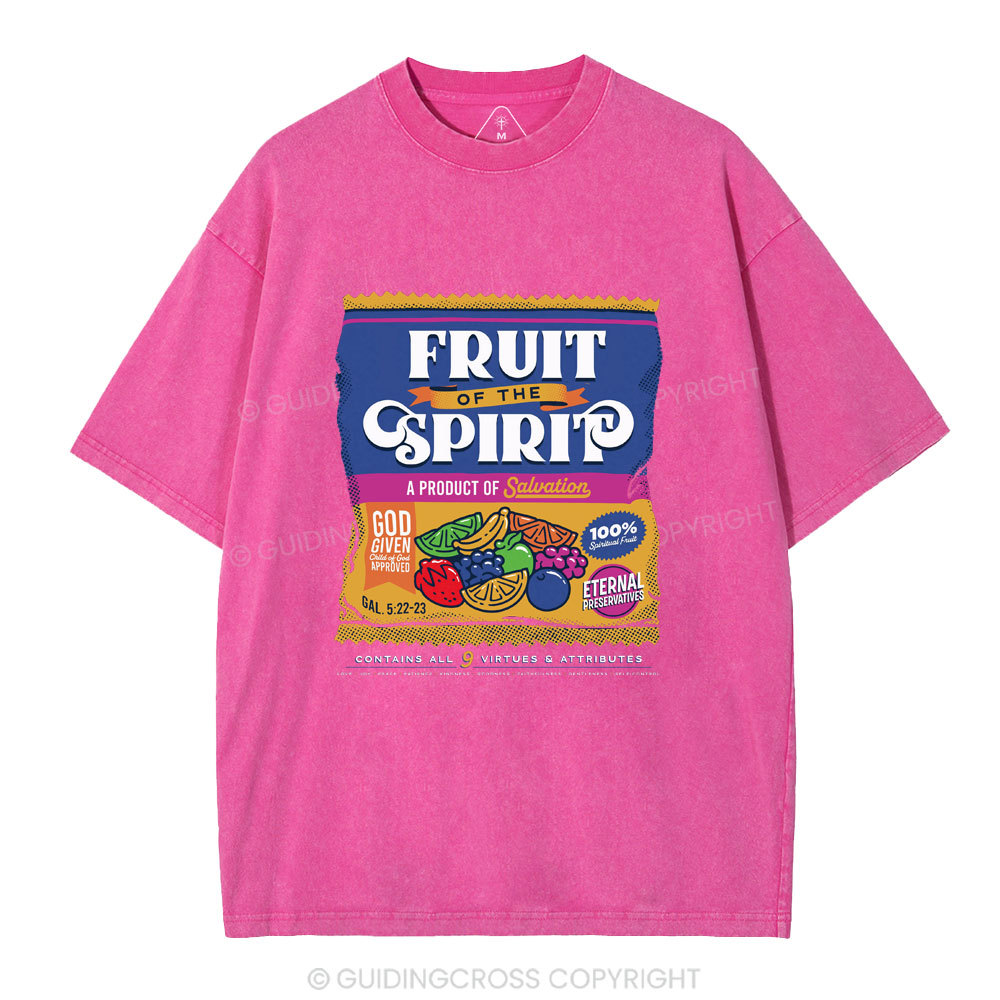 Fruit Of Spirit Christian Washed T-Shirt