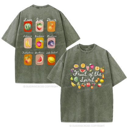 Fruit Of Spirit Christian Washed T-Shirt