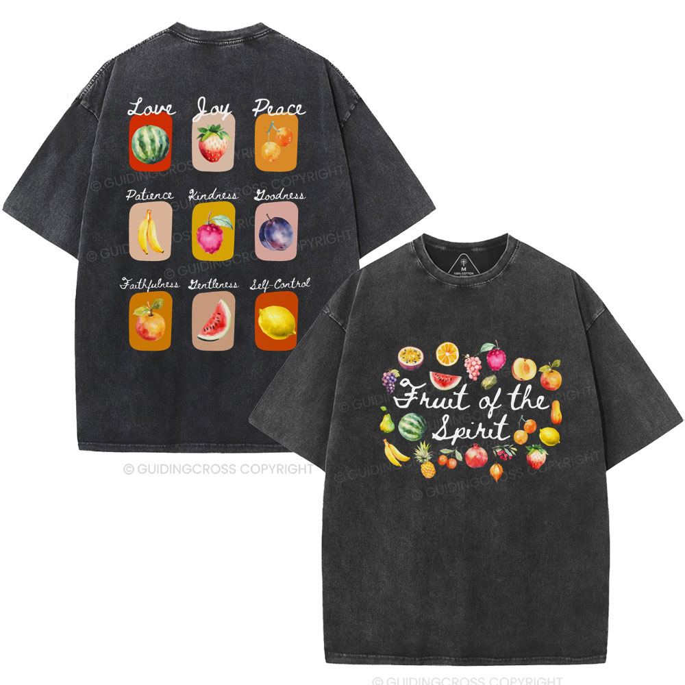 Fruit Of Spirit Christian Washed T-Shirt