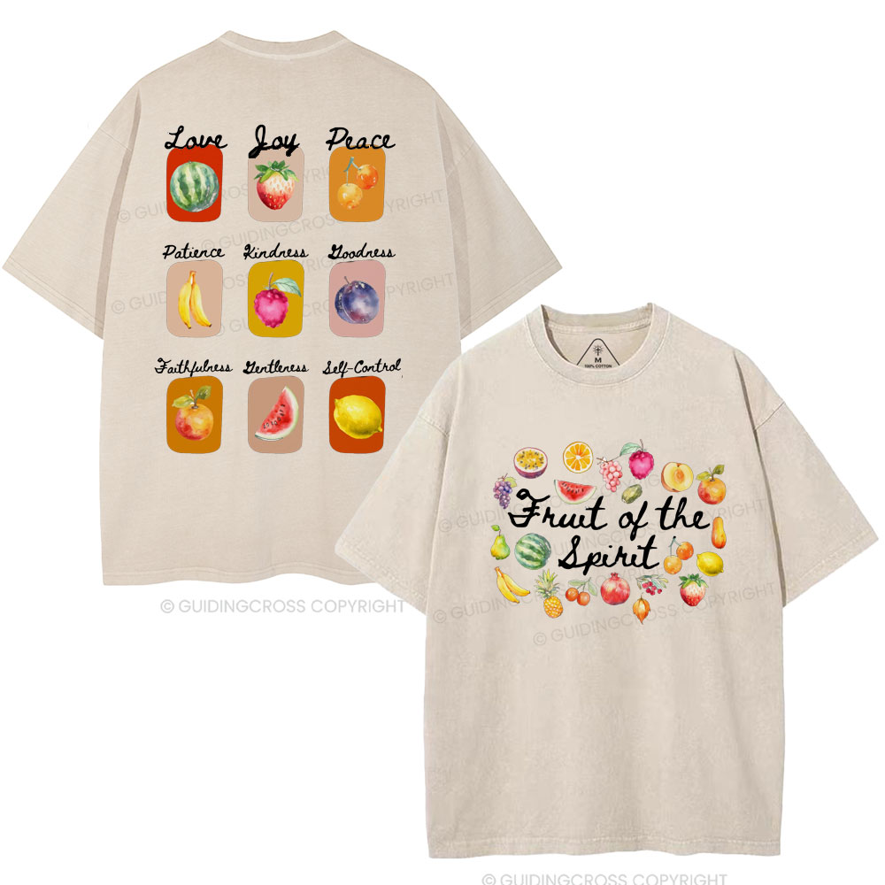 Fruit Of Spirit Christian Washed T-Shirt