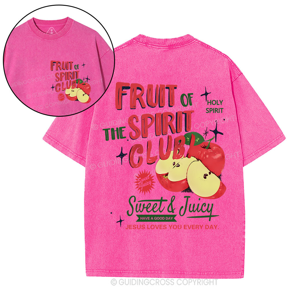 Fruit Of Spirt Club Christian Washed T-Shirt