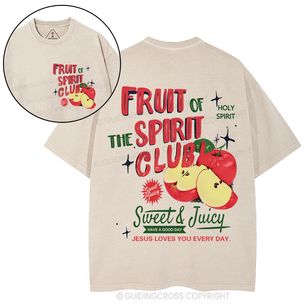 Fruit Of Spirt Club Christian Washed T-Shirt
