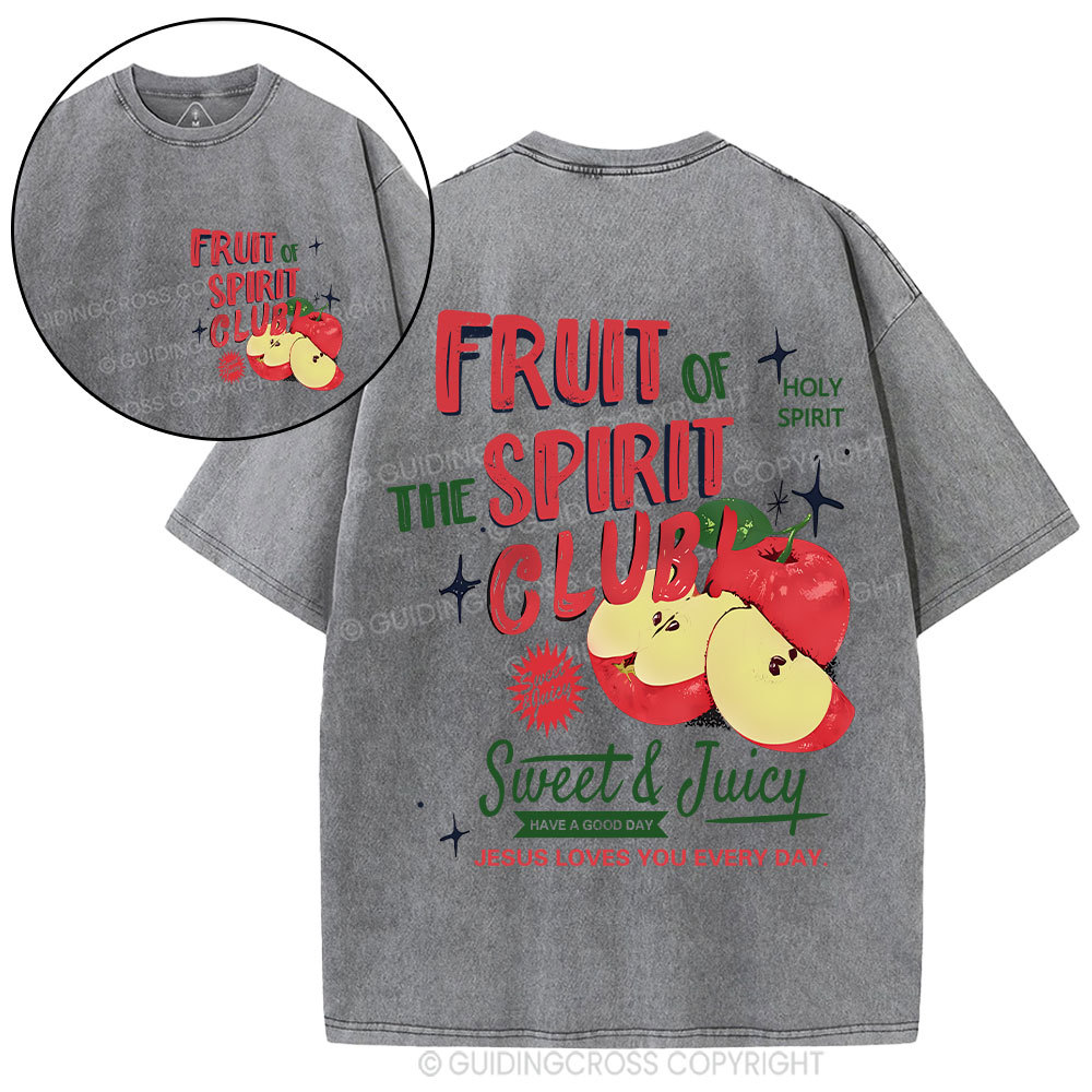 Fruit Of Spirt Club Christian Washed T-Shirt