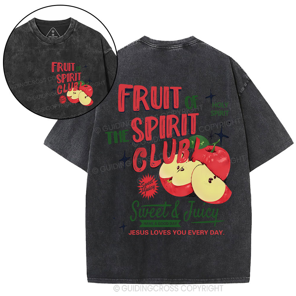 Fruit Of Spirt Club Christian Washed T-Shirt