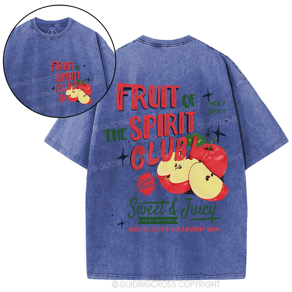 Fruit Of Spirt Club Christian Washed T-Shirt