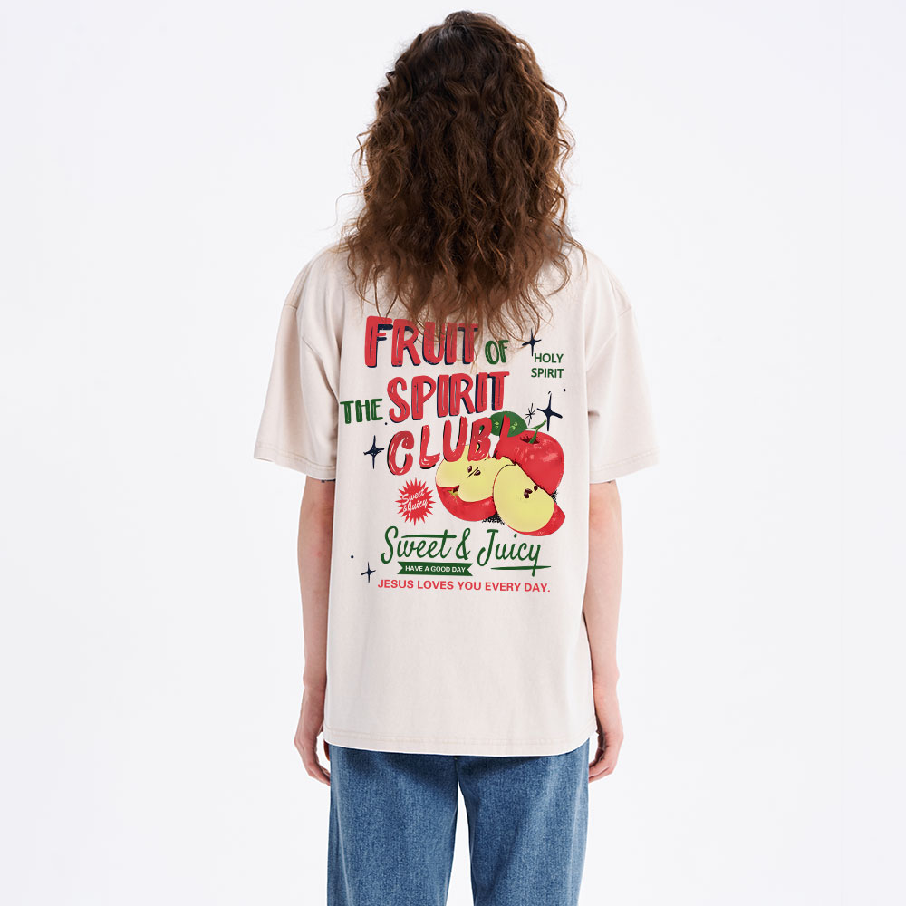 Fruit Of Spirt Club Christian Washed T-Shirt