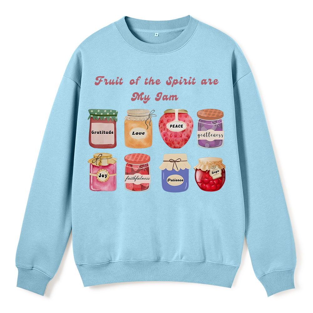 Fruit Of The Spirit Are My Jam Christian Fleece Sweatshirt Sale - GuidingCross