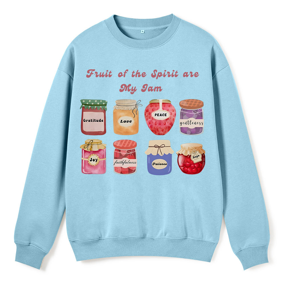 Fruit Of The Spirit Are My Jam Christian Fleece Sweatshirt Sale - GuidingCross