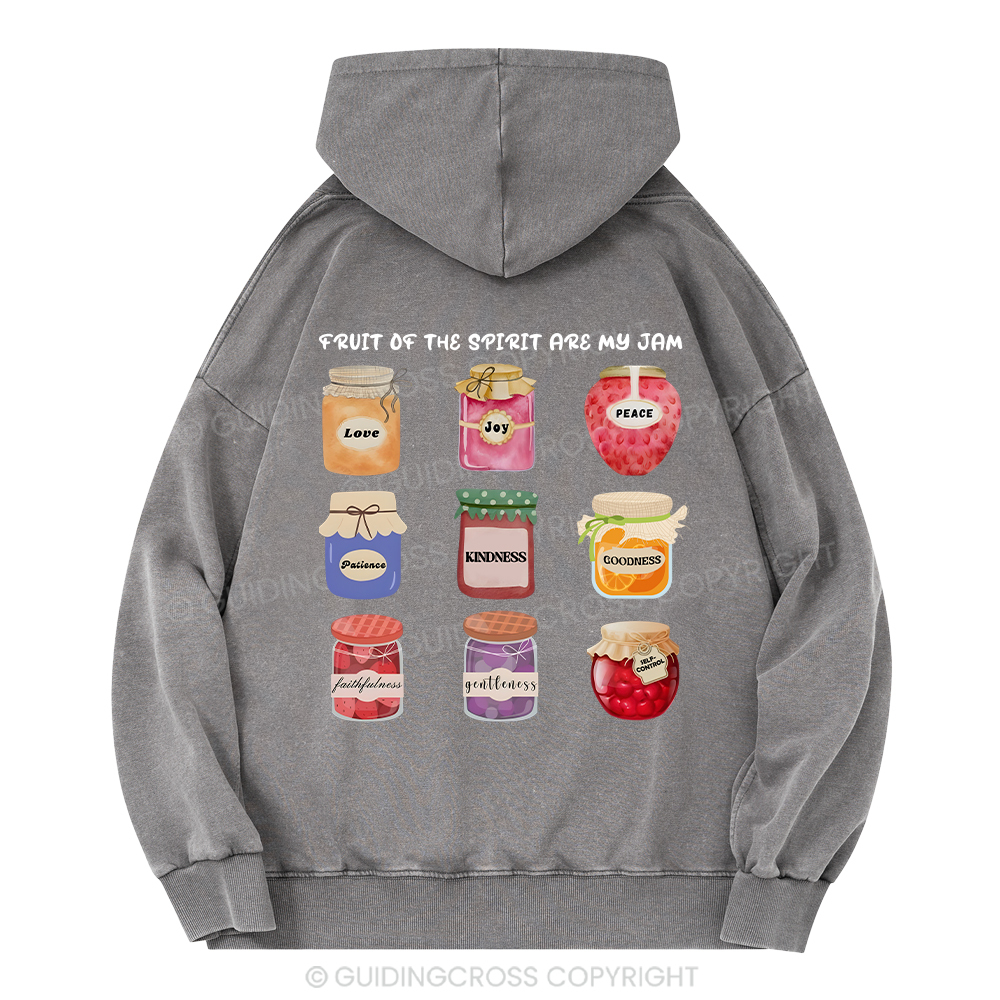 Fruit Of The Spirit Are My Jam Christian Washed Hoodie
