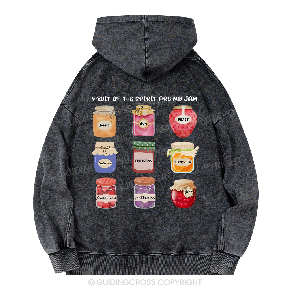 Fruit Of The Spirit Are My Jam Christian Washed Hoodie