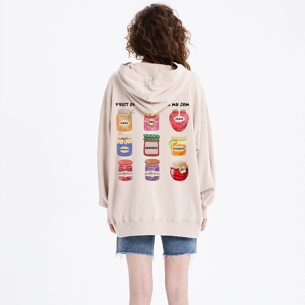 Fruit Of The Spirit Are My Jam Christian Washed Hoodie